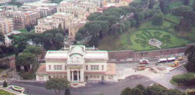[Vatican RR station as seen from atop St. Peter's]