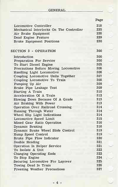 EMD GP20 OP Manual General Page 4