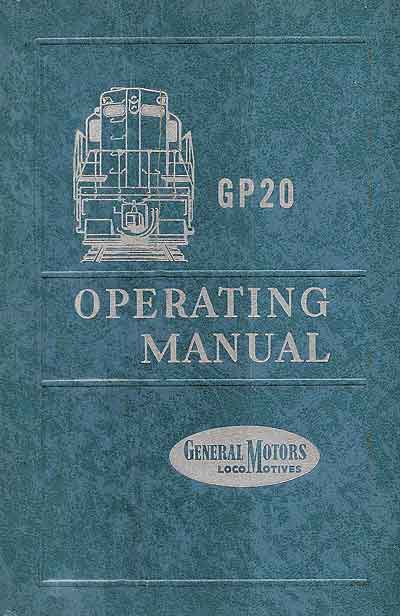 EMD GP20 OP Manual Cover