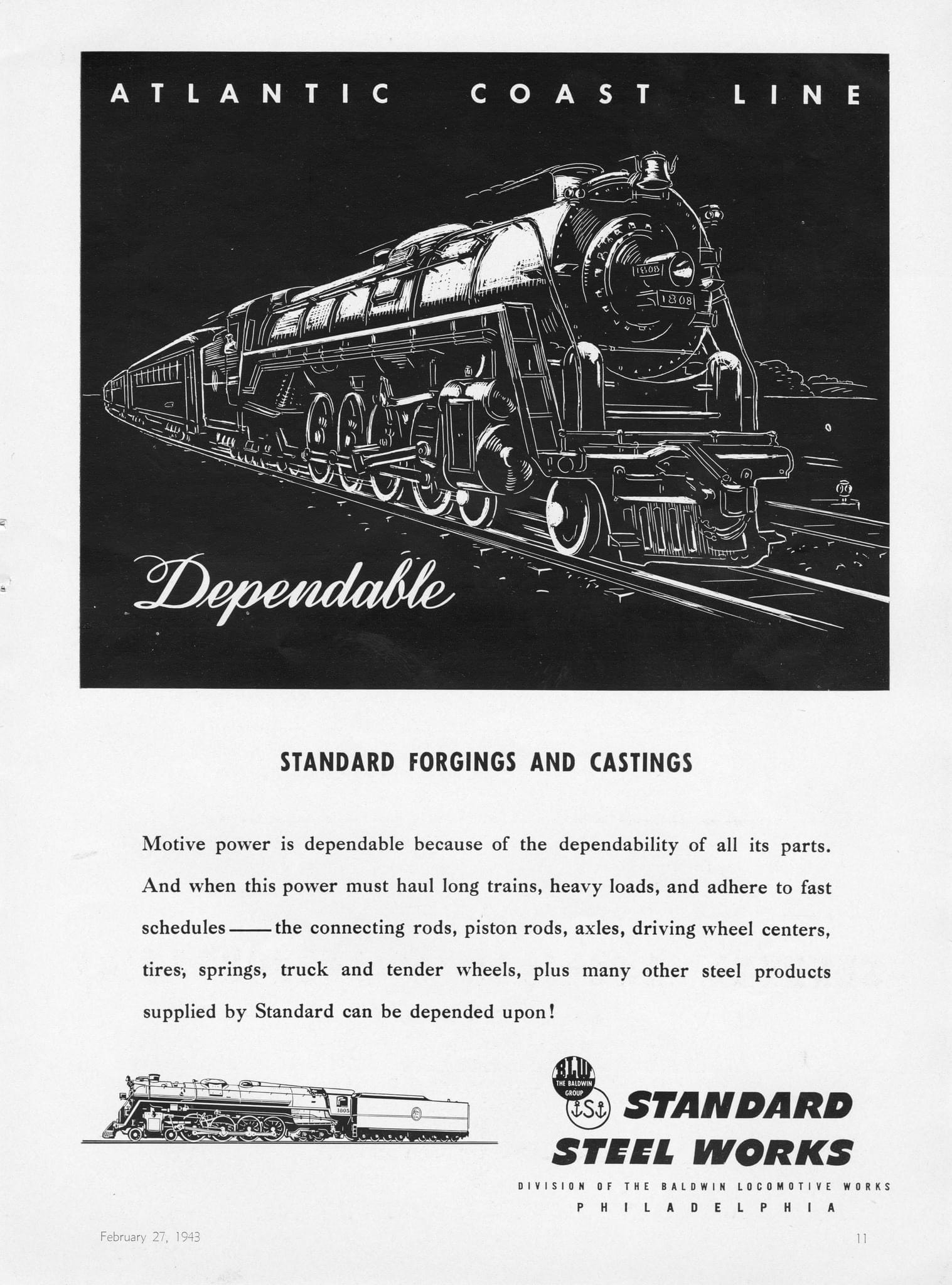 Standard Steel Advertisement