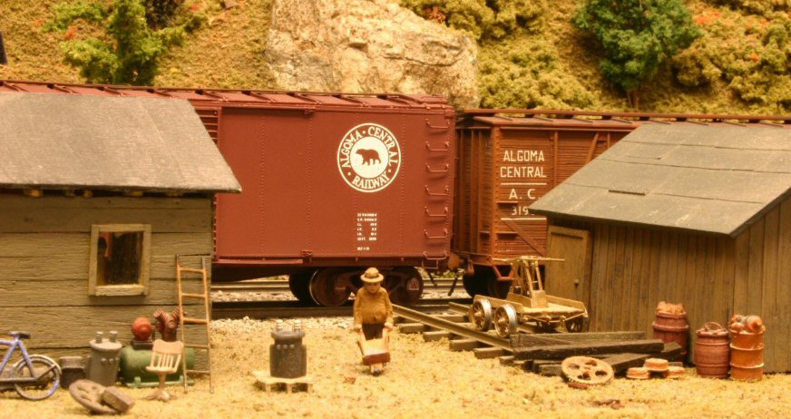 ACR Boxcars at Station