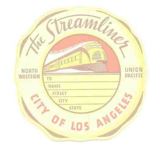 City Of Los Angeles baggage label