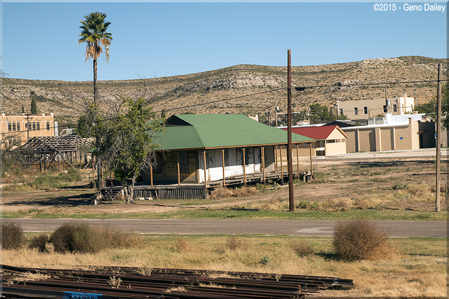East Downey Street in Sanderson next to possibly an old train station?