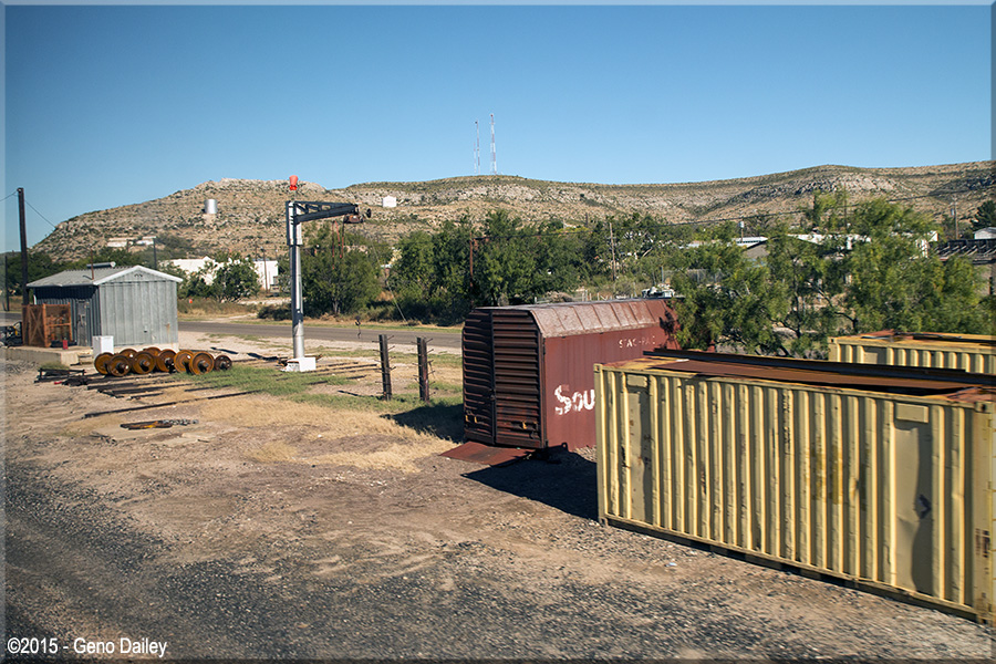West Downey Street in Sanderson near the Amtrak station here. Being