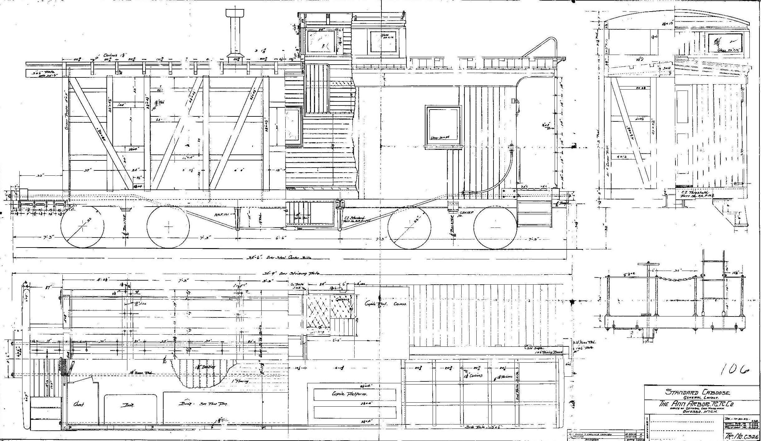 ConstructionDrawing wood caboose