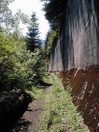Trail along backwall