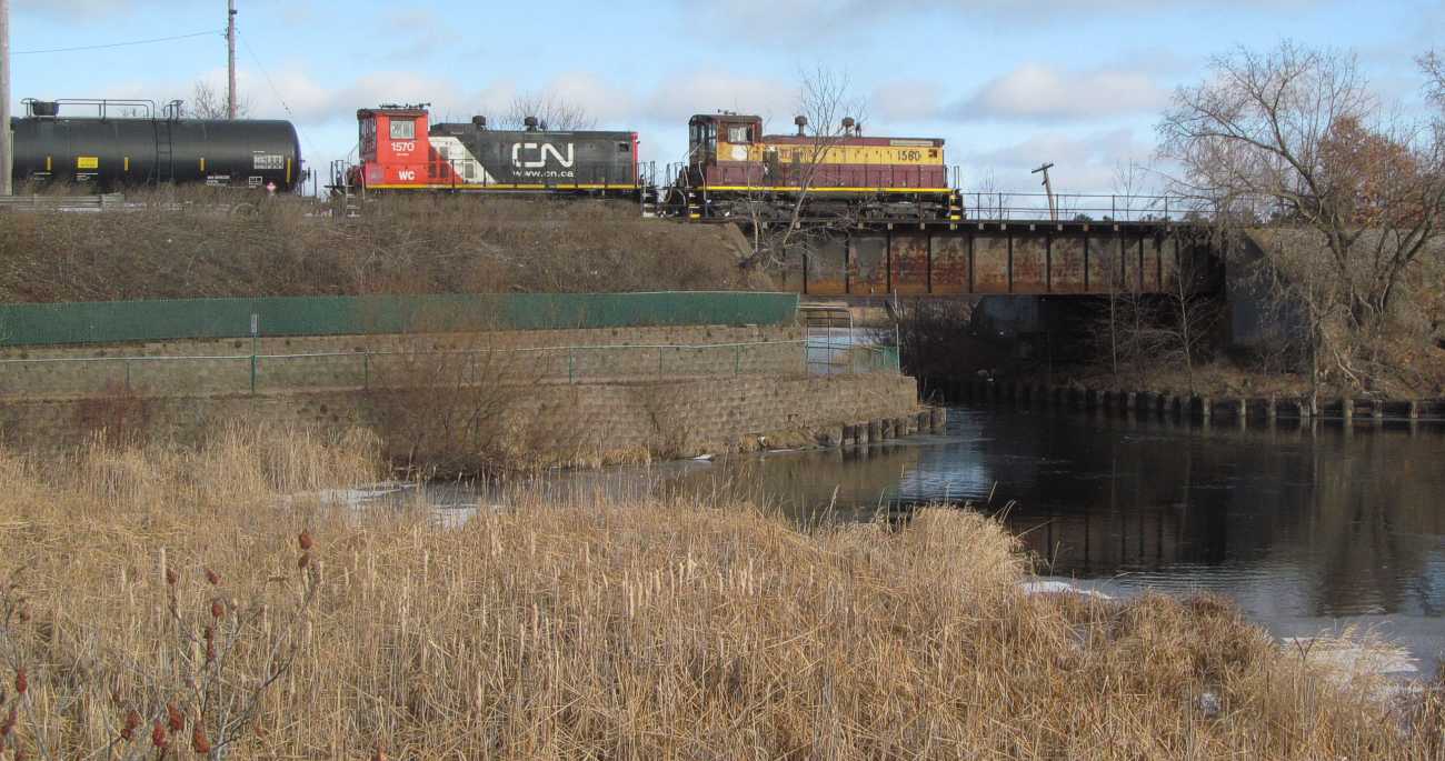 The WC 1570 and WC 1560 are switching the yard.