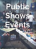 Midwest Multi State events that display modular layouts from multiple clubs in the region, displays many parts, accessories, locomotives, cars, buildings, and materials. Generally includes a BSG modular layout and a BSG sale table.