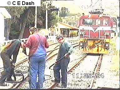 Tamping in Moorhouse yard