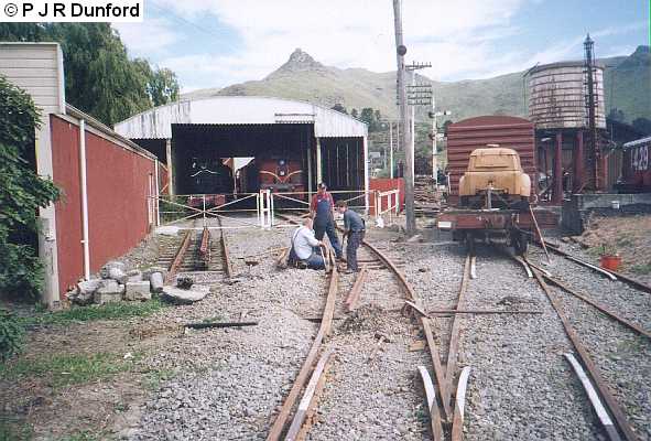 Track repairs at Locomotive Shelter