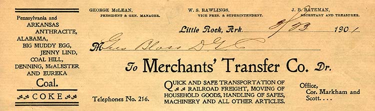 Merchant Transfer Co. waybill