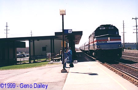 Amtrak Train #64, The Maple Leaf Arrives In Depew