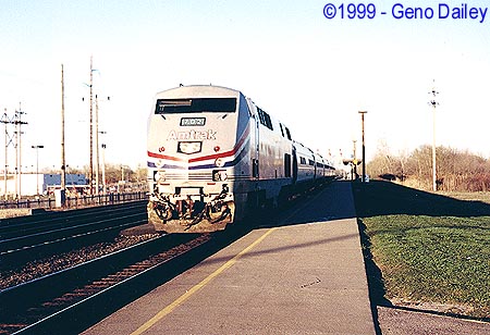 Amtrak Train #281, The Mohawk Pulls Into Buffalo-Depew Station.