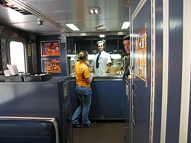 Snack bar on the lower level