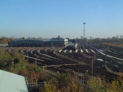 View across the depot from the Control Tower