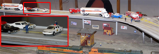 Stopping traffic for a crash - Utah Pacific layout