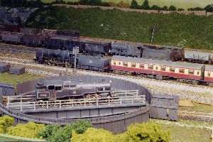 BR Class 4MT is turned at Garsdale