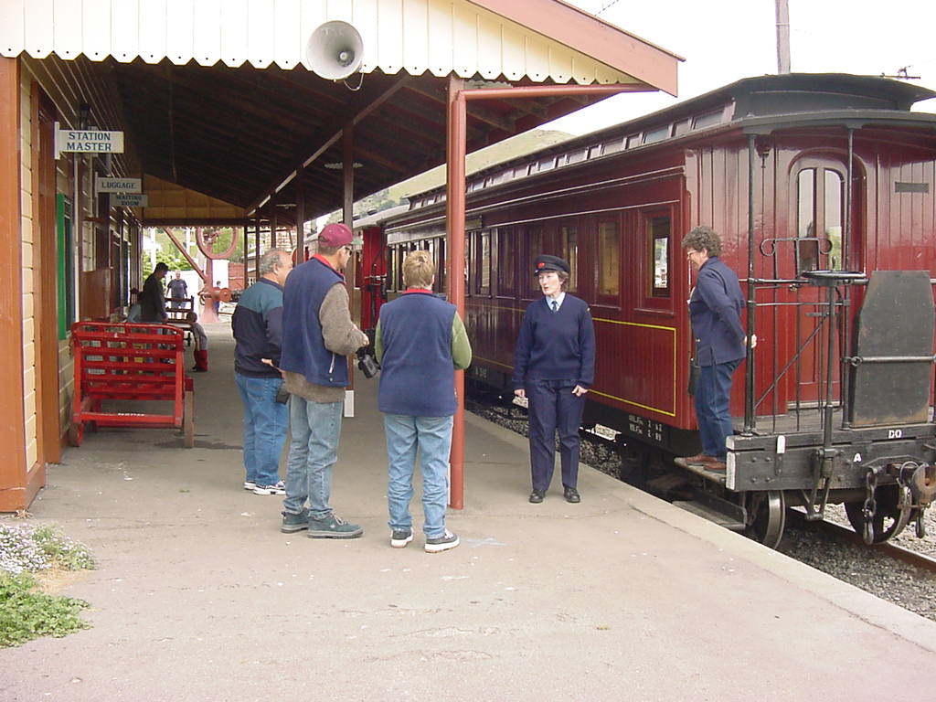 Passengers boarding at Moorhouse Station