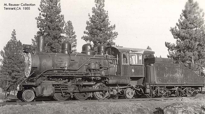 Train CA Old Photo 8.5" x 11" Reprint Tennant 1951 Long-Bell Lumber Co