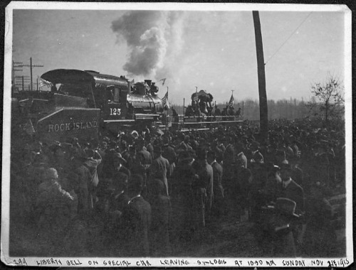 The Liberty Bell Limited departingSt. Louis on November 21, 1915. The train was on its return ...