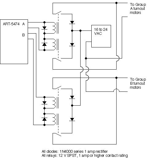 schematic diagram of converter circuits for A and B outputs
