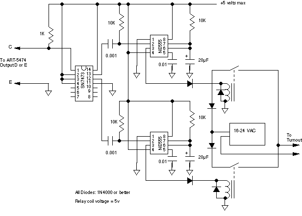 schematic diagram of D and E output converters