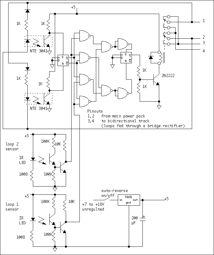 auto reverse circuit schematic
