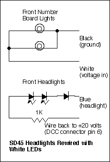 sd45 white LED headlight schematic