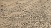 Bird's-eye view of eastern Hamilton in 1876, looking southeast.