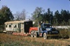 HSR #521, ready to leave the farm near Beamsville and head to the Halton County Radial Railway, October 22, 1973.