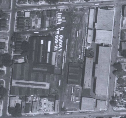 Aerial photo of Sanford Yard, 1950