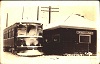 Photo postcard of an HTC 1913 Preston-built radial car at West Hamilton station on the H&D at Christmas 1918.