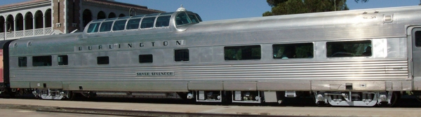 ex CB&Q Dome Diner Silver Splendor