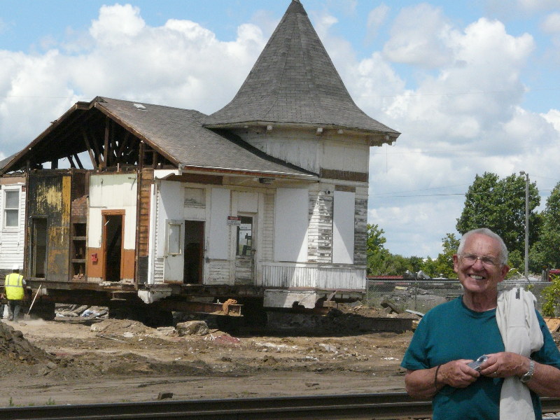 Western Union Jct stalwart turns from watching  workers save historic depot