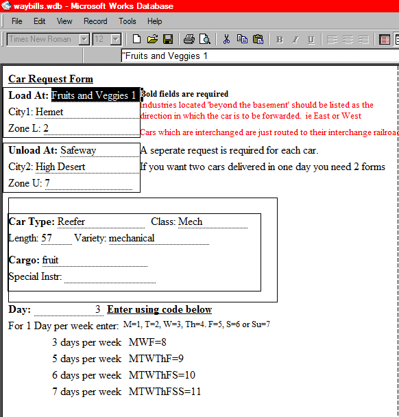 Ideas for Model Railroad Inventory Excel Spreadsheet vs. Software