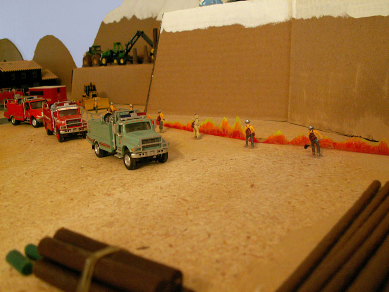 Fire crews from multiple agencies team up to fight a wildfire