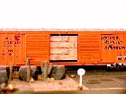 Longview Portland and Northern Double Door Box Car with Lumber Load