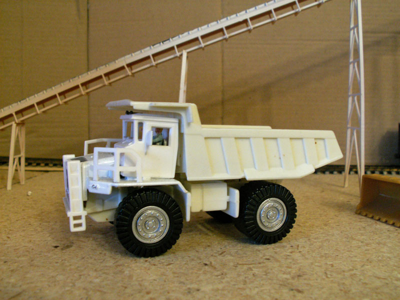 Terex dump truck by Boley with driver added to interior