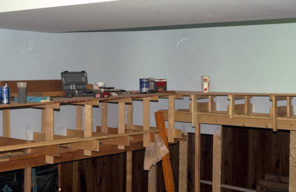 The N.W. corner ready for track work