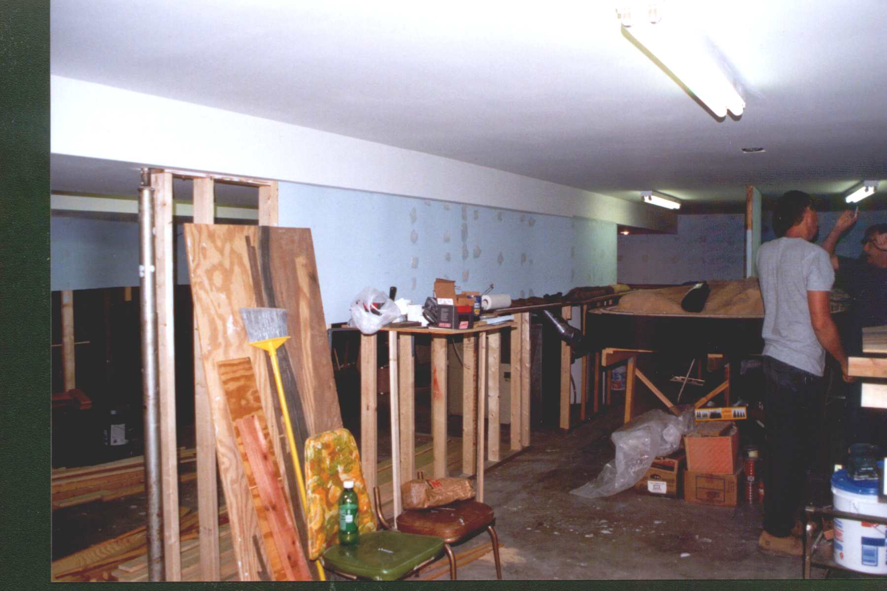 Looking east from the south wall showing the south side of the center divider