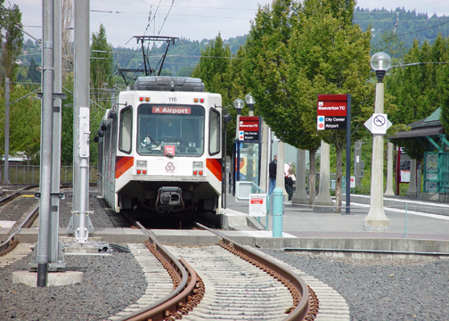 They take about an hour to run between Beaverton Transit Center and Portland 