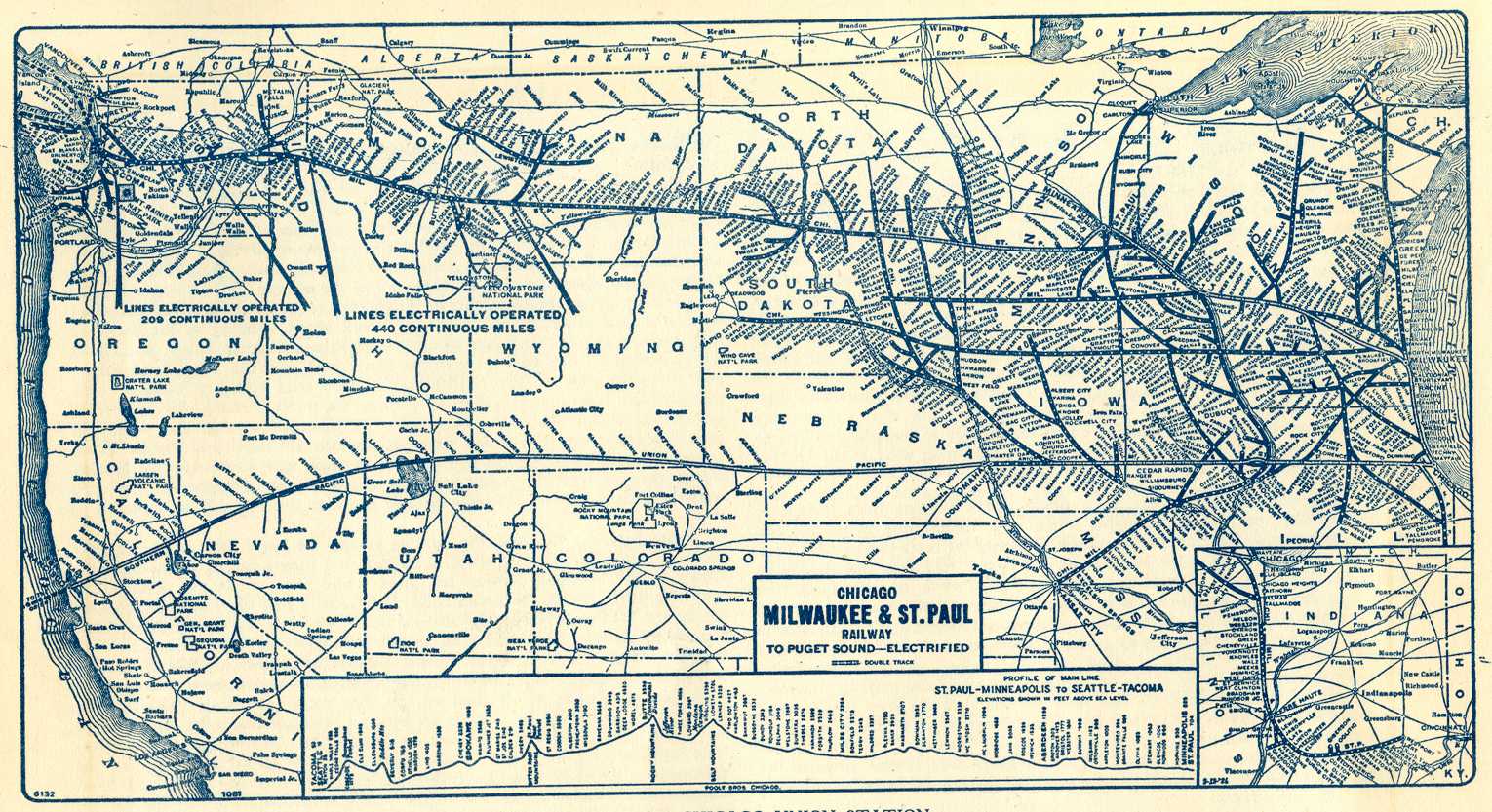 Milwaukee Road Route Map