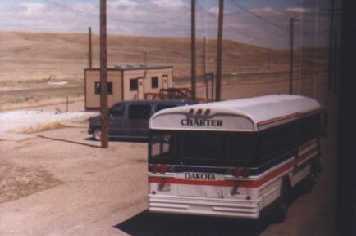 Amtrak First Class Bus at Borie, WY