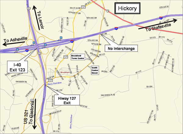 Brookford Map