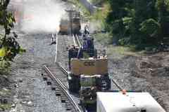 red spray marks progress