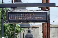 next train sign