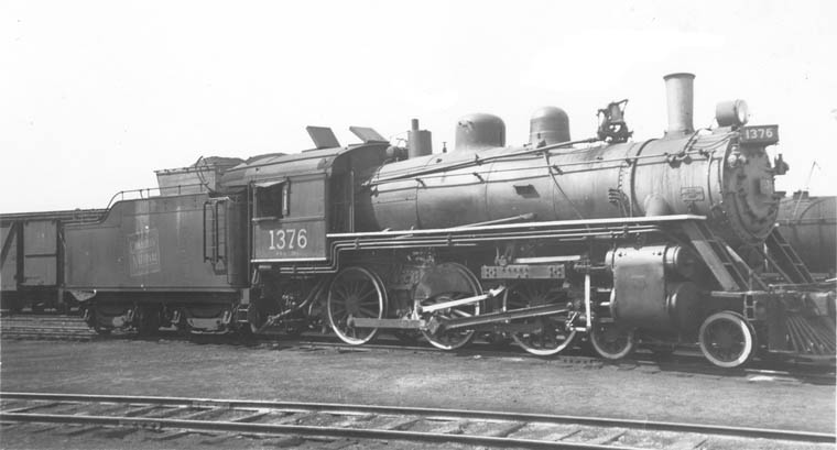 CNR Class H-6-d 4-6-0 No 1530 MLW 1910 Palmerston Ont June 1958 Train Postcard 