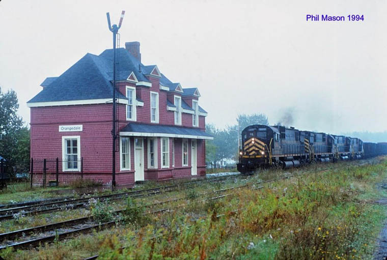 a northbound passing preserved Orangedale NS station the next day.