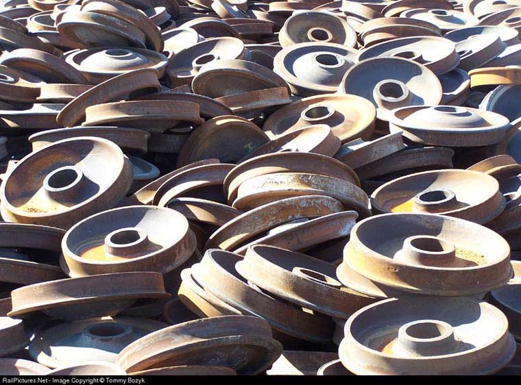 Scrap wheels at Griffin Wheel.