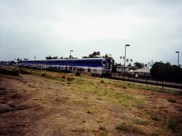 Northbound Surfliner in Oceanside